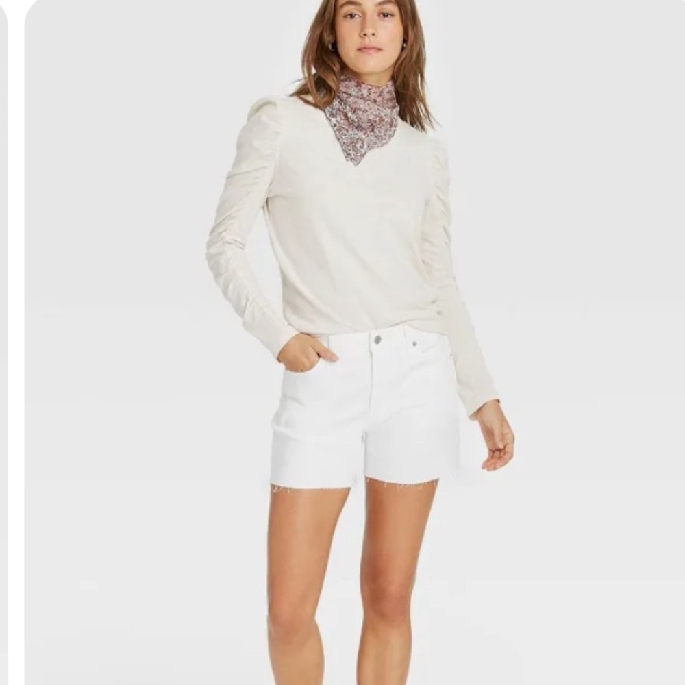 Universal Thread High Rise Midi White Shorts
